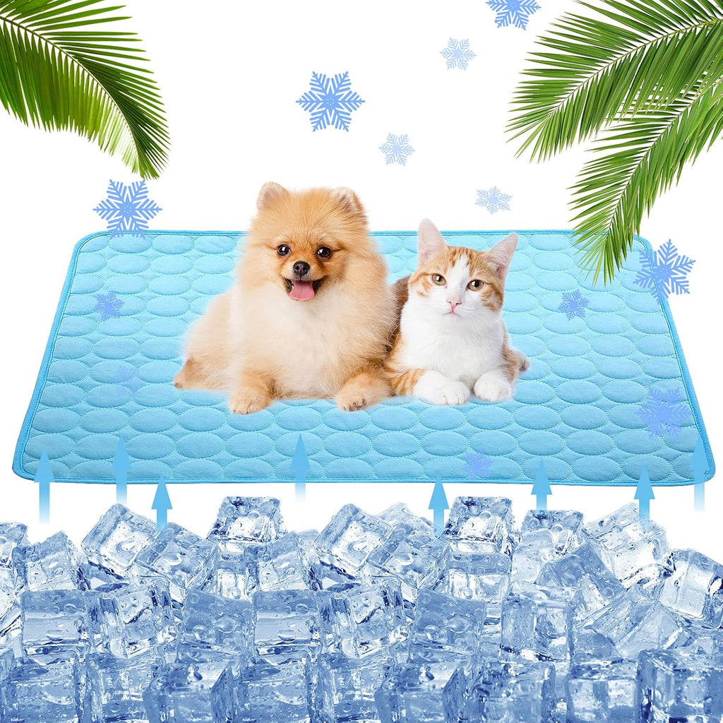 Cooling Mat for Dogs Cats Self Cooling Mat,Dog Cooling Mat-Upgraded Pet Cooling Mat Pad Blanket,Reusable Ice Silk Dog Cooling Pad,Washable Soft Cushion Puppy Kitten Pet Cooling Mat Pad Indoor/Outdoor
