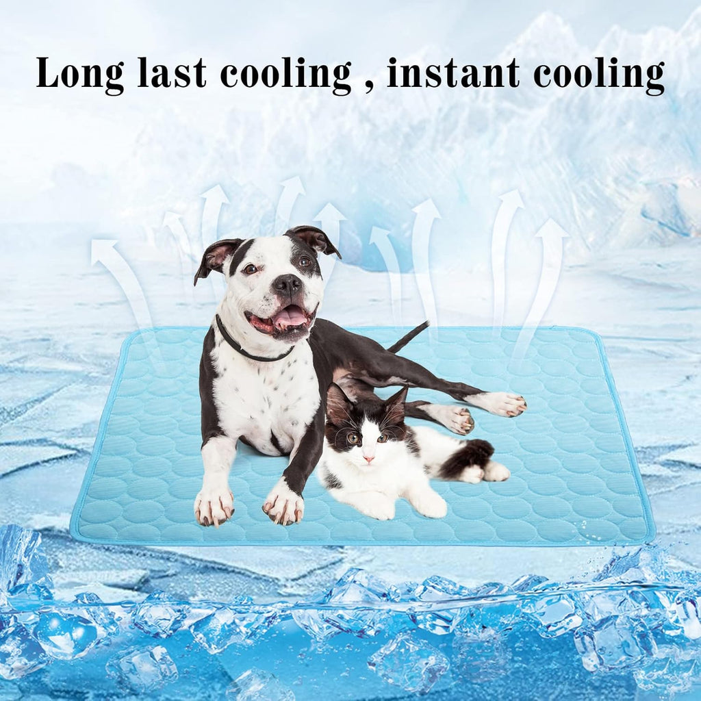 Cooling Mat for Dogs Cats Self Cooling Mat,Dog Cooling Mat-Upgraded Pet Cooling Mat Pad Blanket,Reusable Ice Silk Dog Cooling Pad,Washable Soft Cushion Puppy Kitten Pet Cooling Mat Pad Indoor/Outdoor