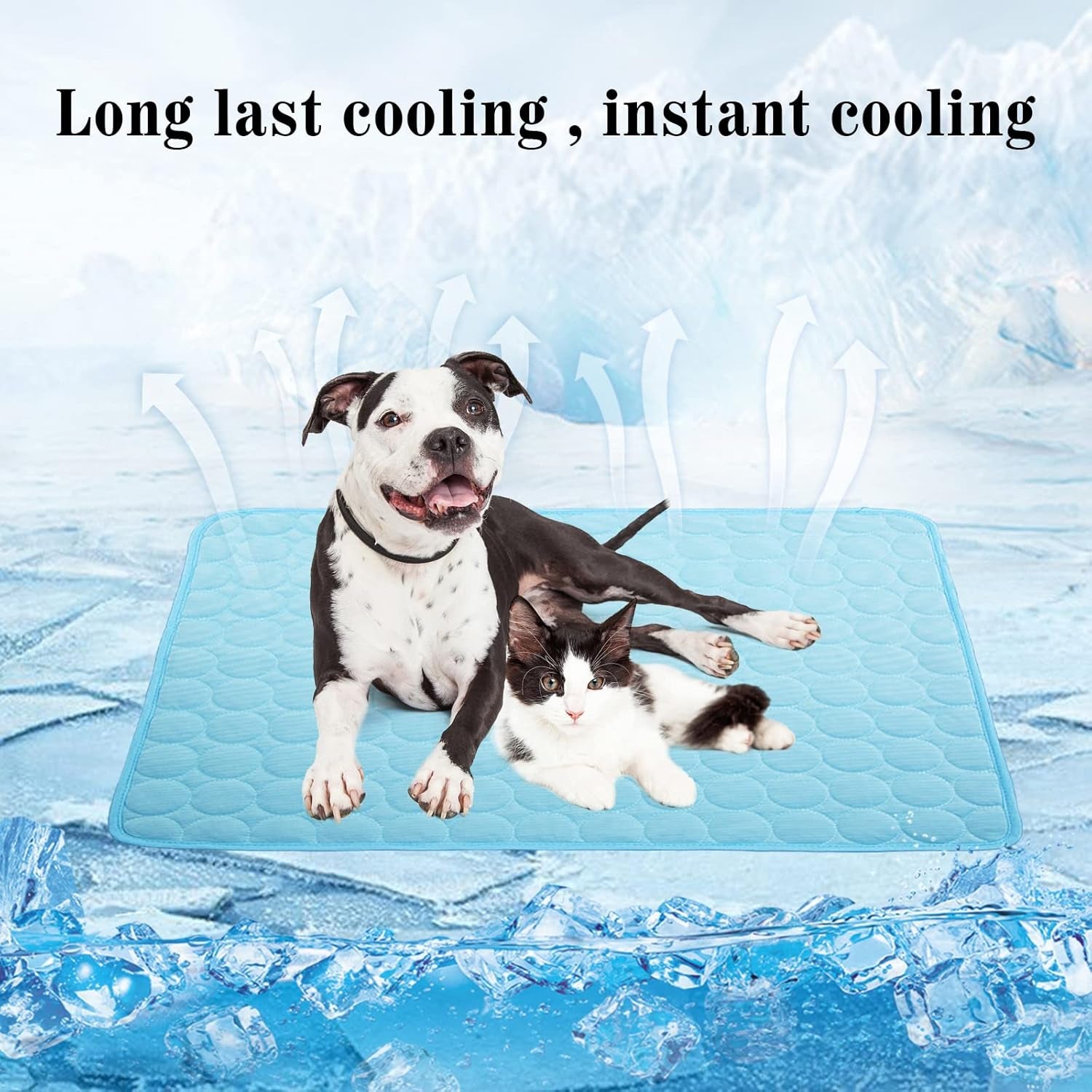 Cooling Mat for Dogs Cats Self Cooling Mat,Dog Cooling Mat-Upgraded Pet Cooling Mat Pad Blanket,Reusable Ice Silk Dog Cooling Pad,Washable Soft Cushion Puppy Kitten Pet Cooling Mat Pad Indoor/Outdoor